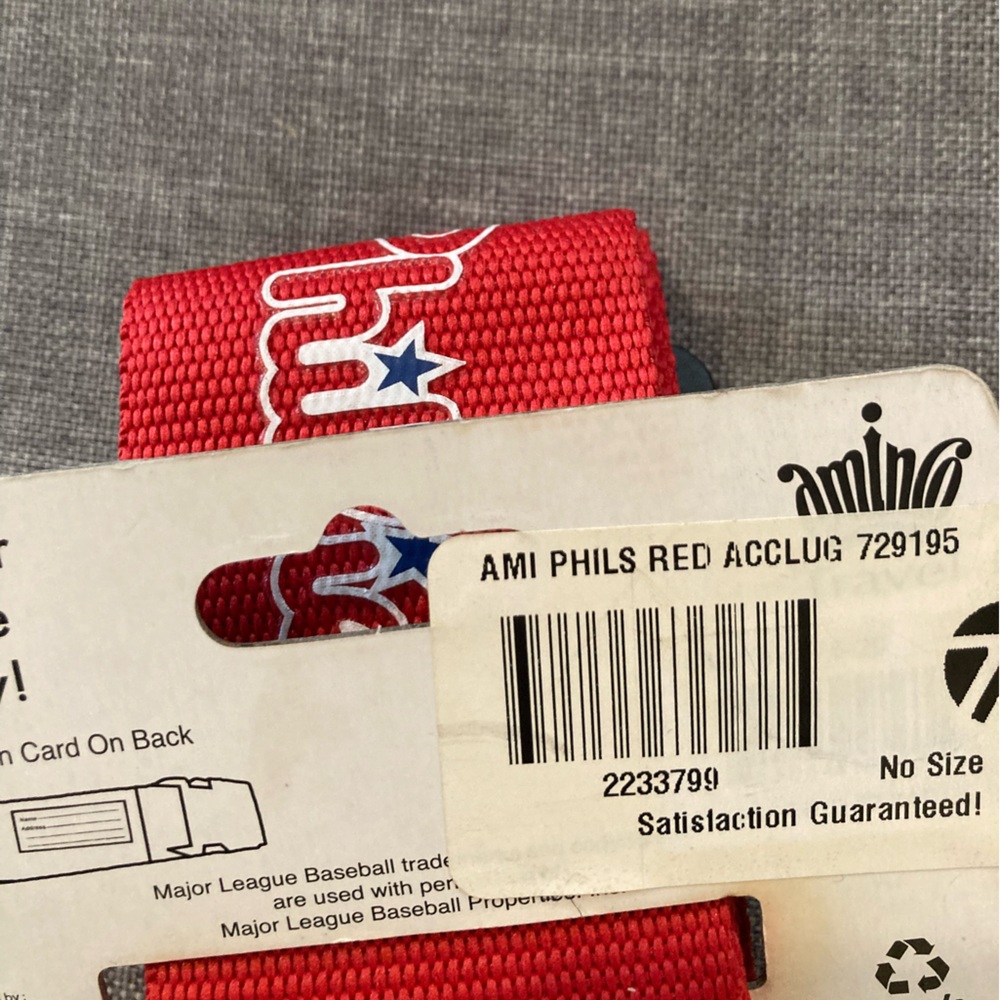 Phillies Red Luggage ID Strap - Picture 6 of 11